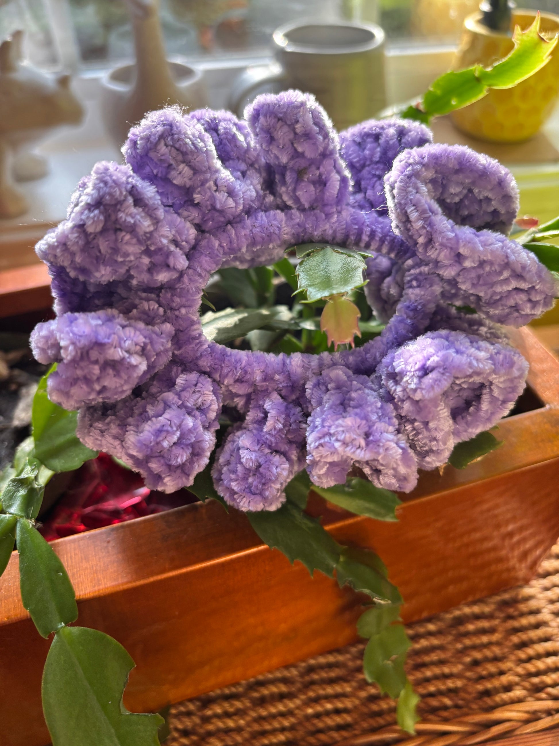 Purple Crochet Scrunchie