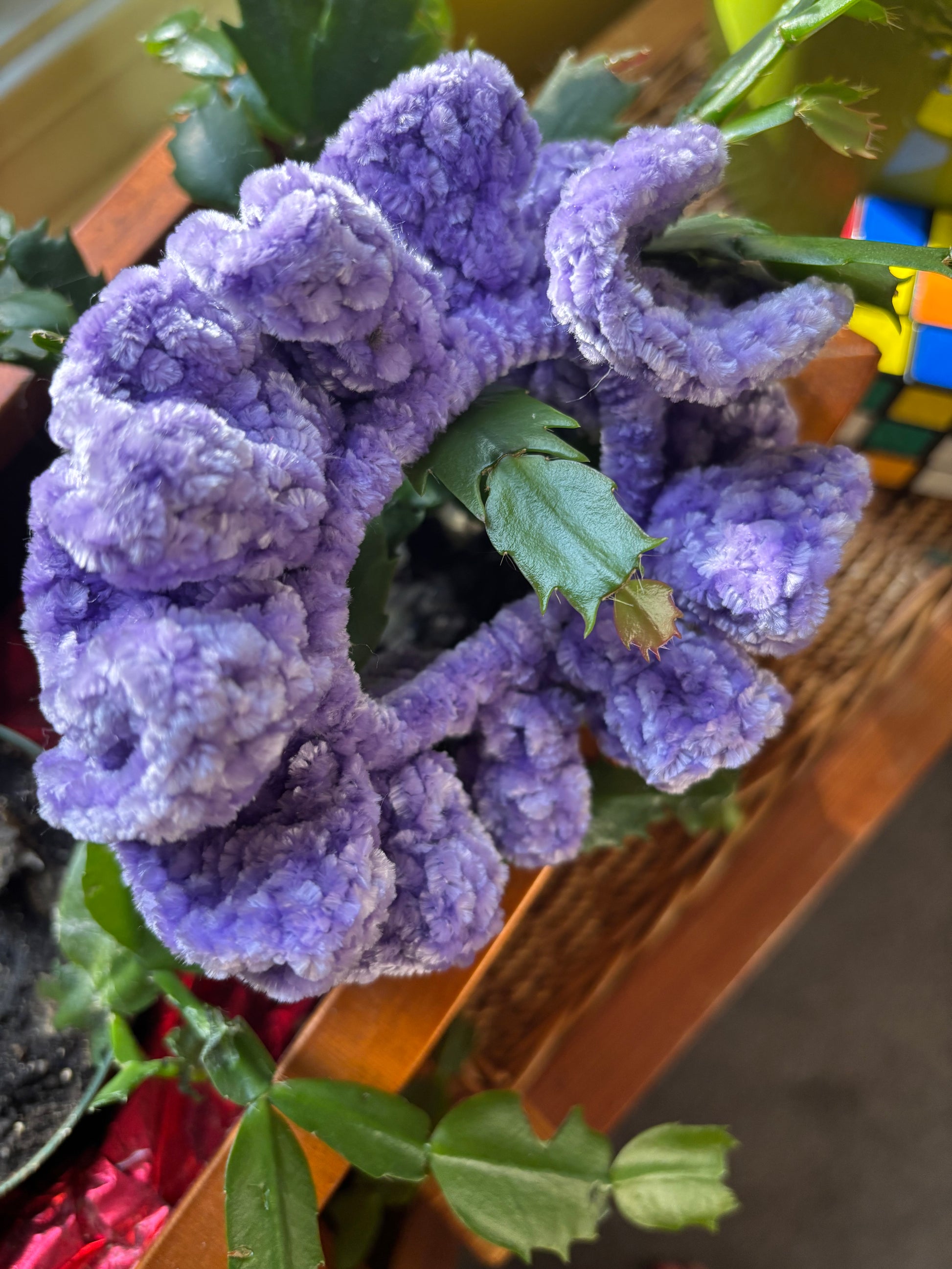 Purple Crochet Scrunchie