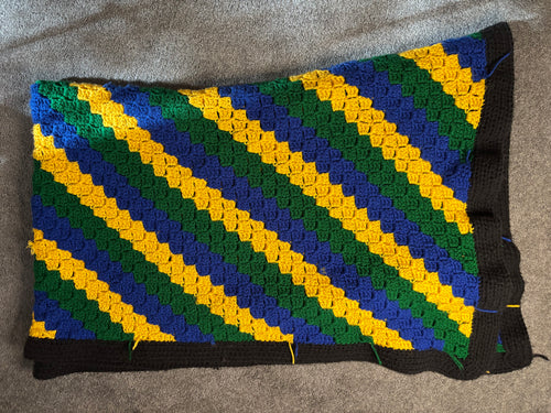 Handmade Bright Crochet Blanket *Ends not woven in*