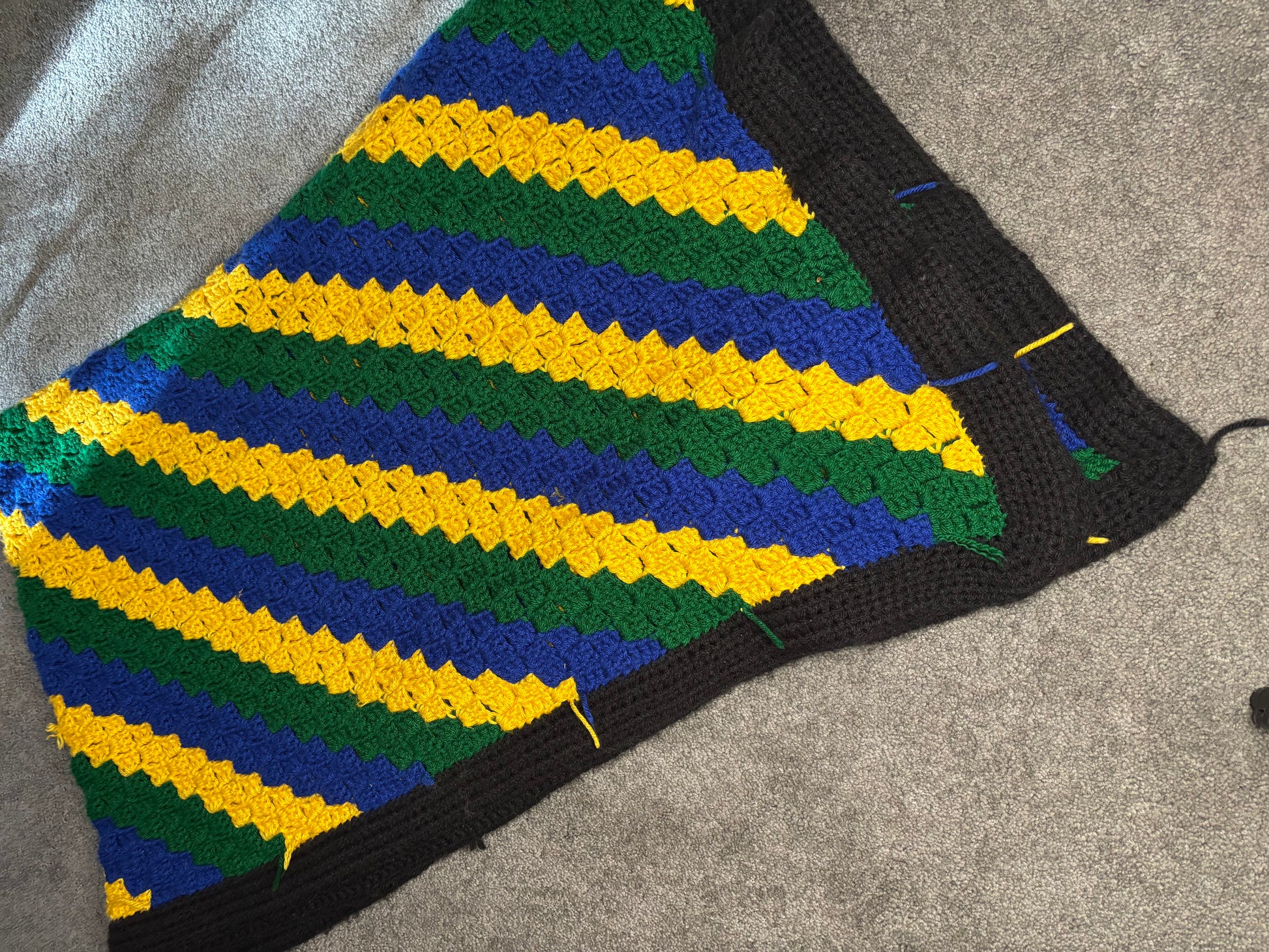 Handmade Bright Crochet Blanket *Ends not woven in*