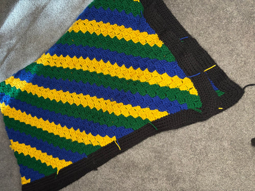 Handmade Bright Crochet Blanket *Ends not woven in*