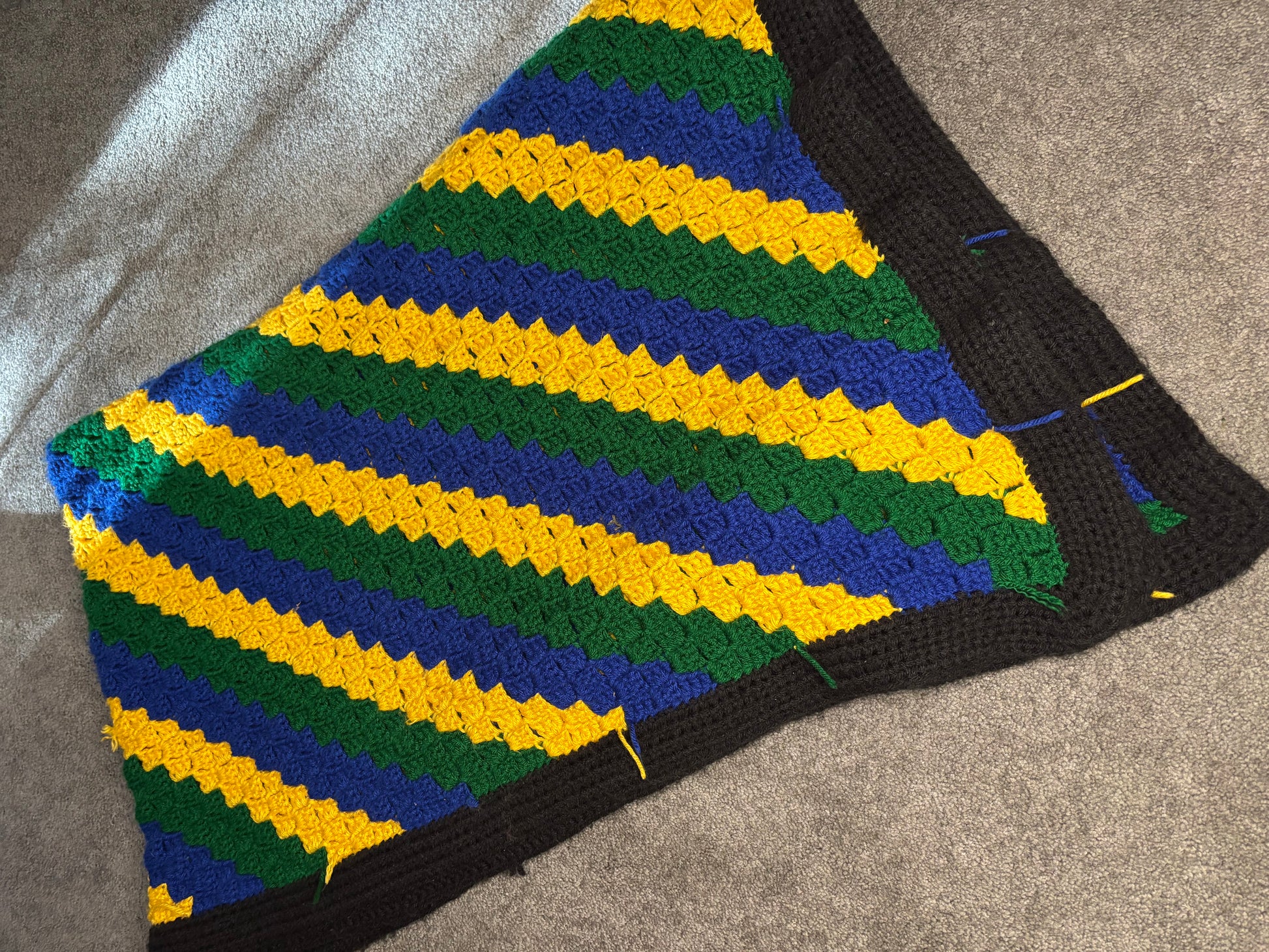 Handmade Bright Crochet Blanket *Ends not woven in*