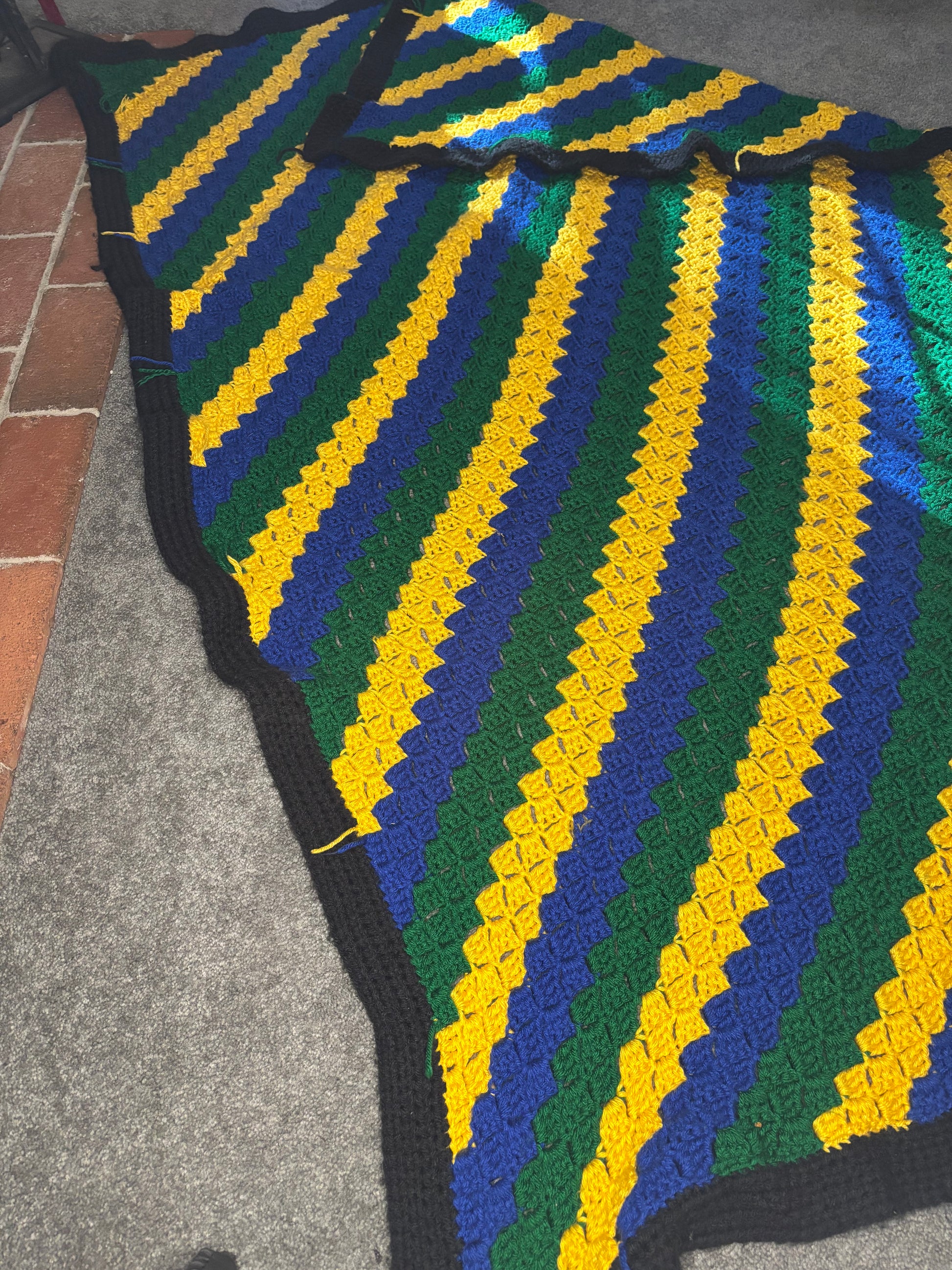 Handmade Bright Crochet Blanket *Ends not woven in*