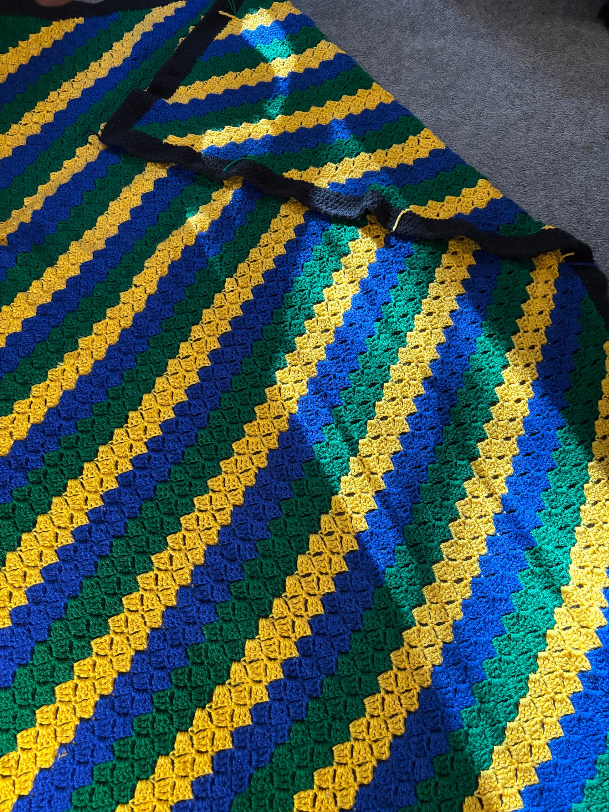 Handmade Bright Crochet Blanket *Ends not woven in*