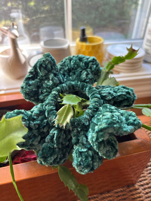 Green Festive Scrunchie