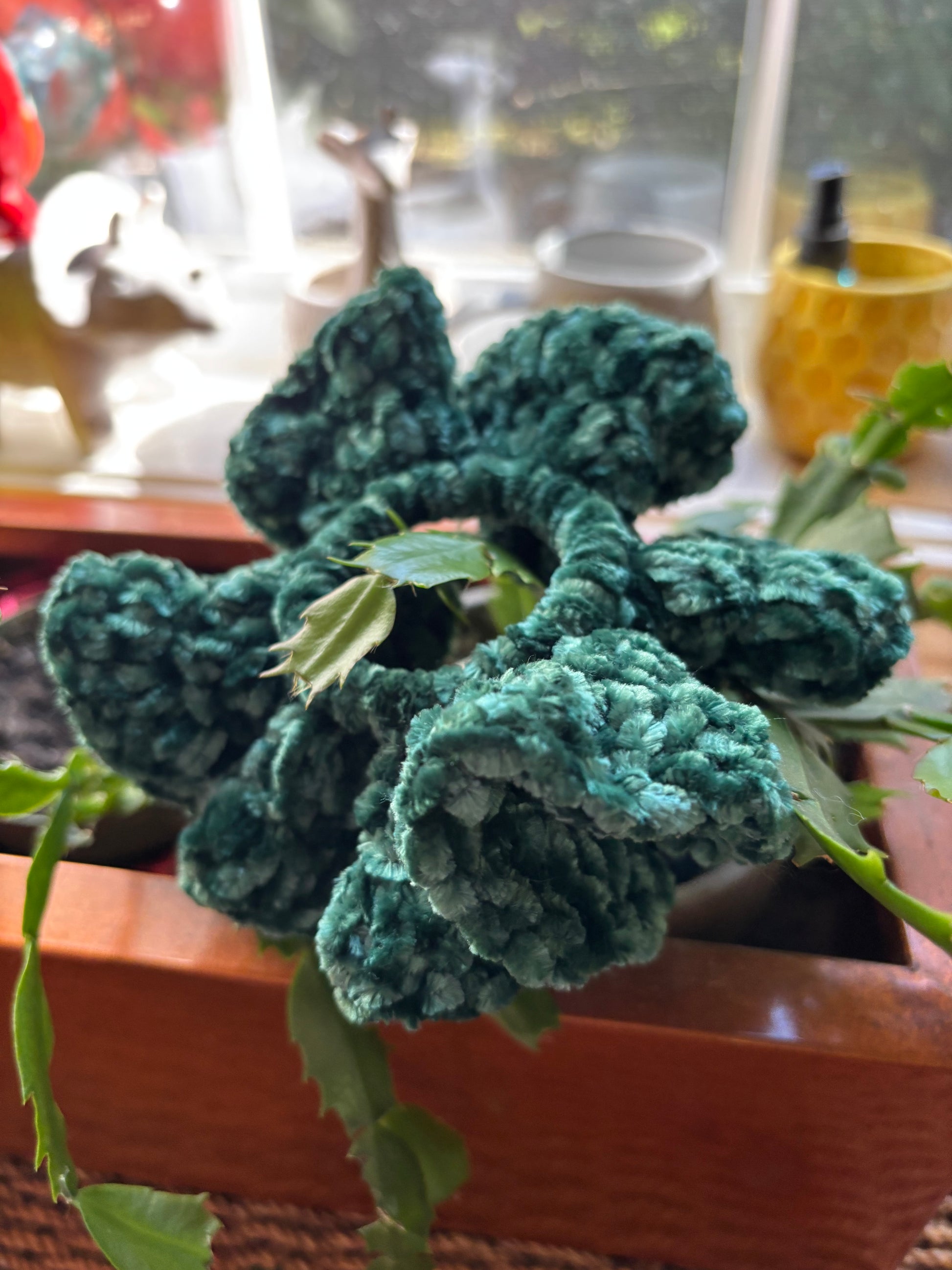 Green Festive Scrunchie