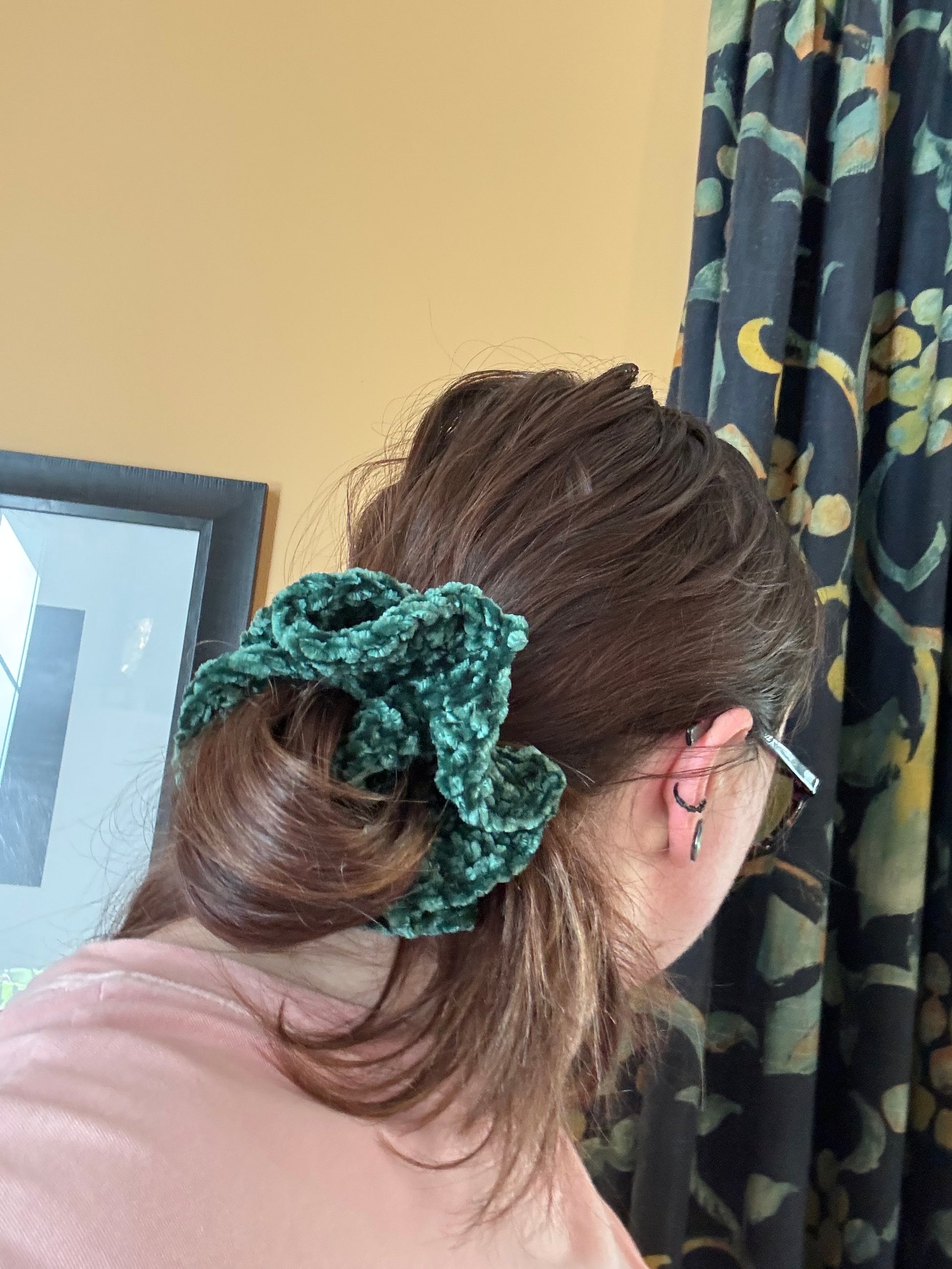Green Festive Scrunchie