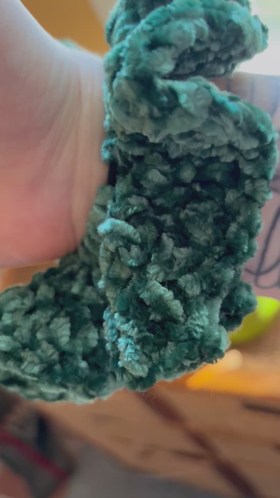 Green Festive Scrunchie