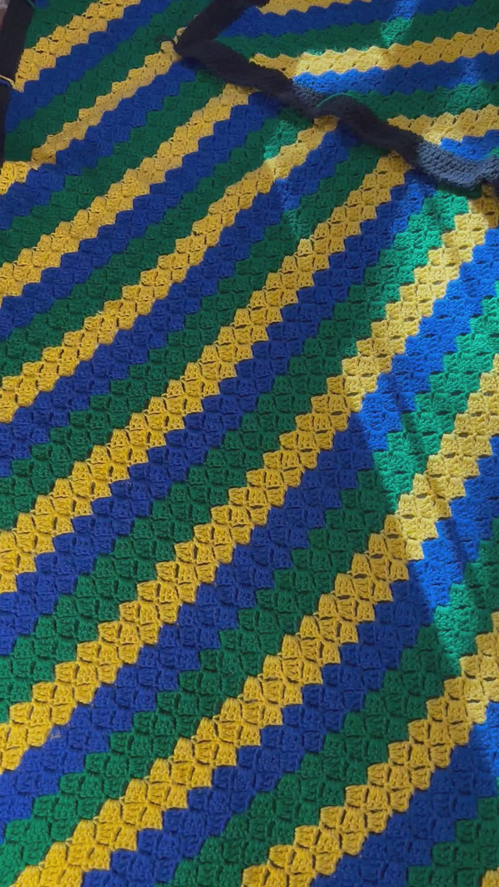 Handmade Bright Crochet Blanket *Ends not woven in*
